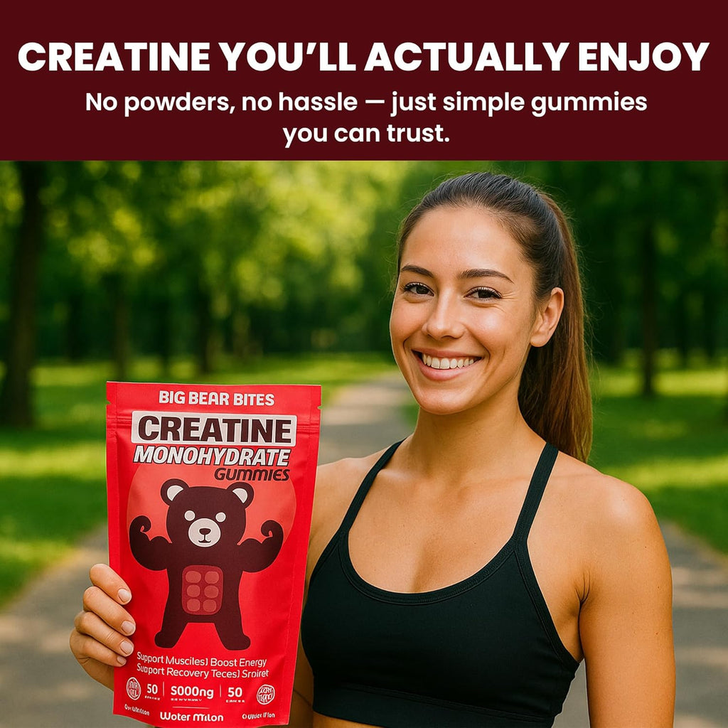 Creatine Monohydrate Gummies for Men & Women | 5000Mg of Creatine Gummies per Serving | Sugar, Gluten Free & Halal | Pack of 90 for Pre Workout & Muscle Recovery | Watermelon Flavor